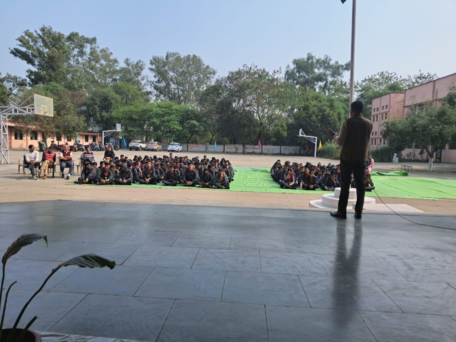 Uniformed students